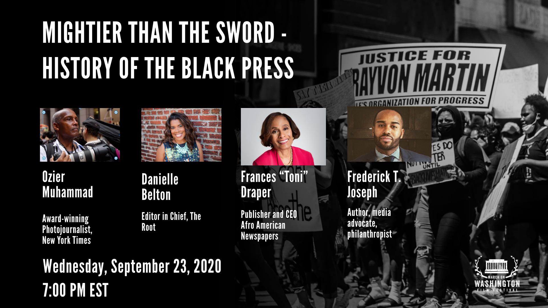 Mightier than the Sword- History of the Black Press Discussion