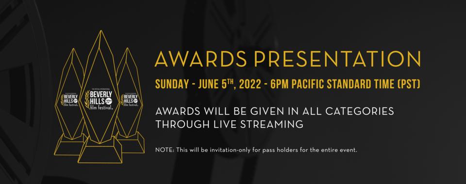 Award Presentation - June 5th at 6PM