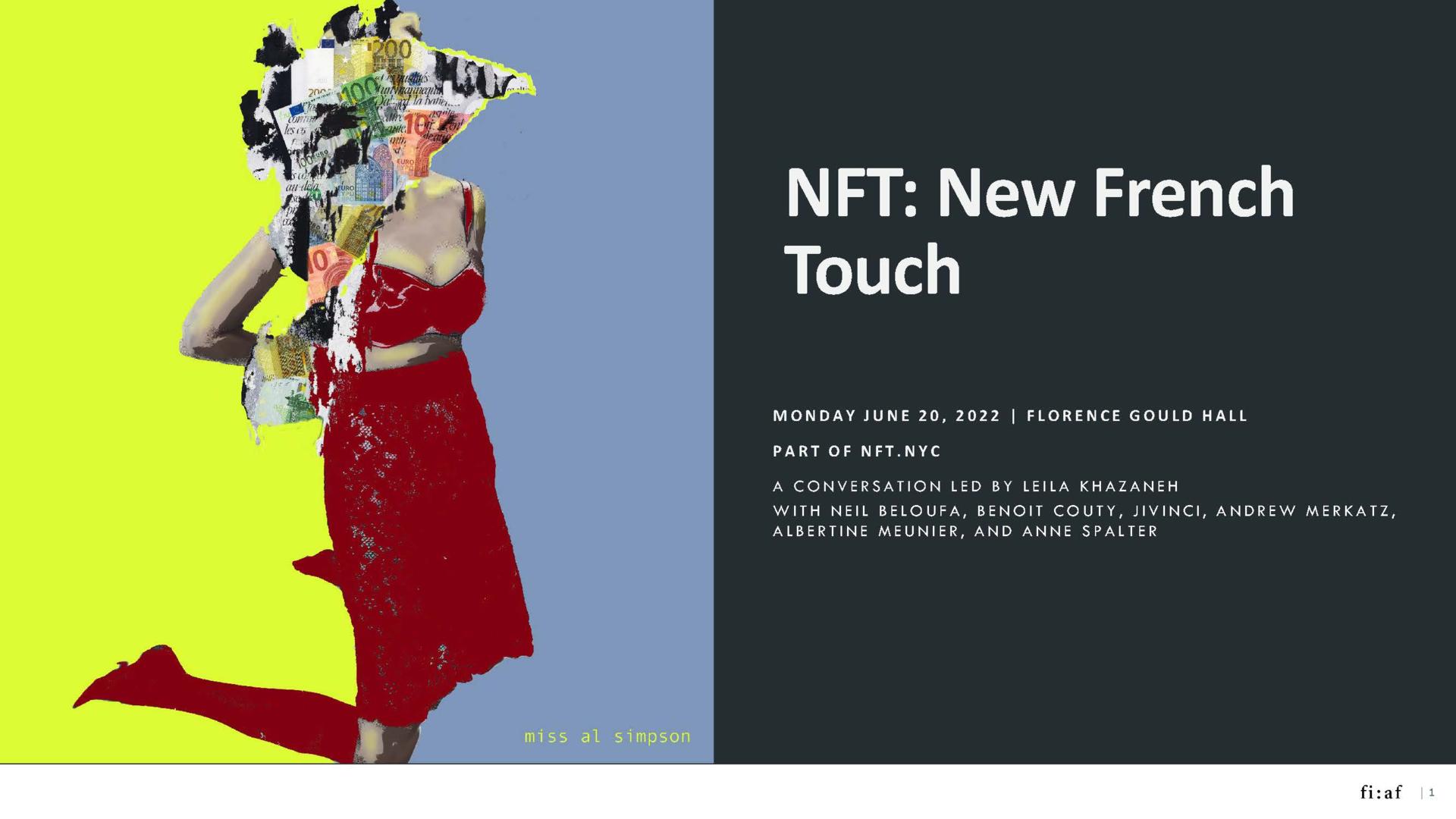 Talk | NFT: New French Touch