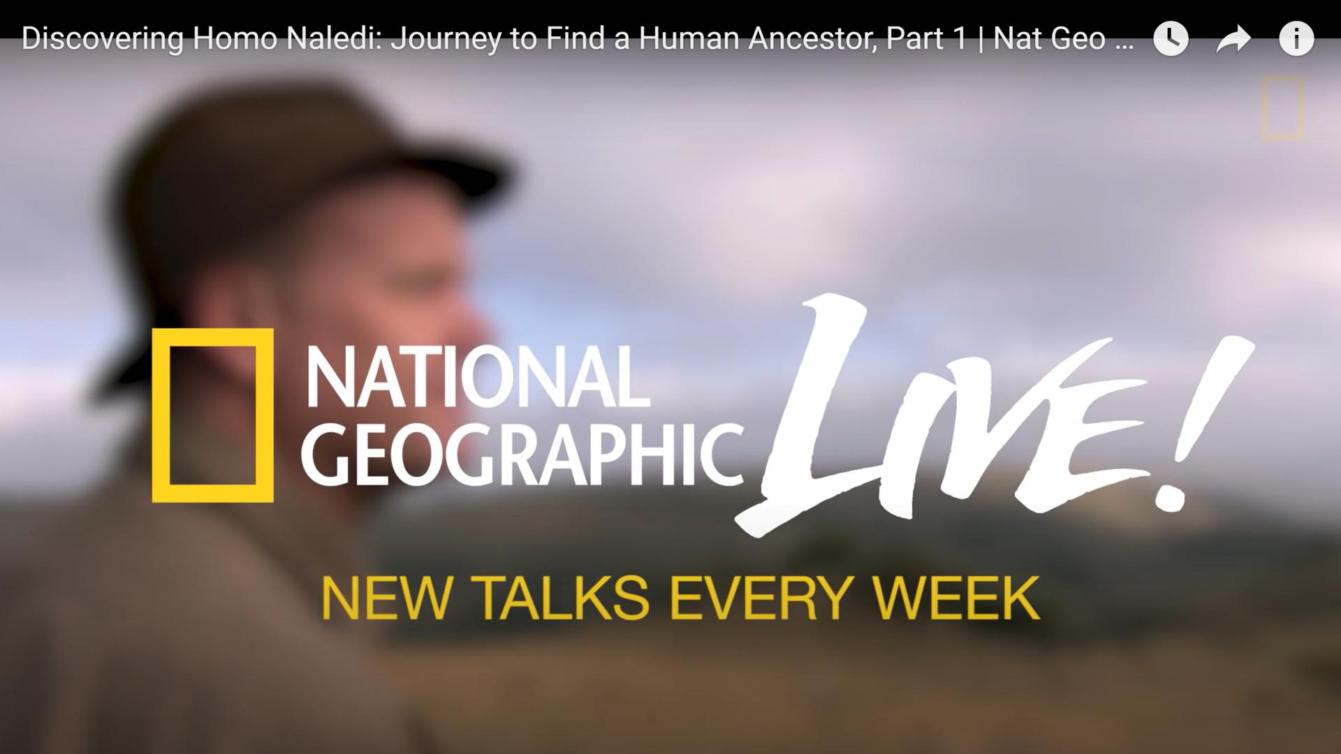 5.1.1 Discovering Homo Naledi Journey to Find a Human Ancestor, Part 1  Nat Geo Live