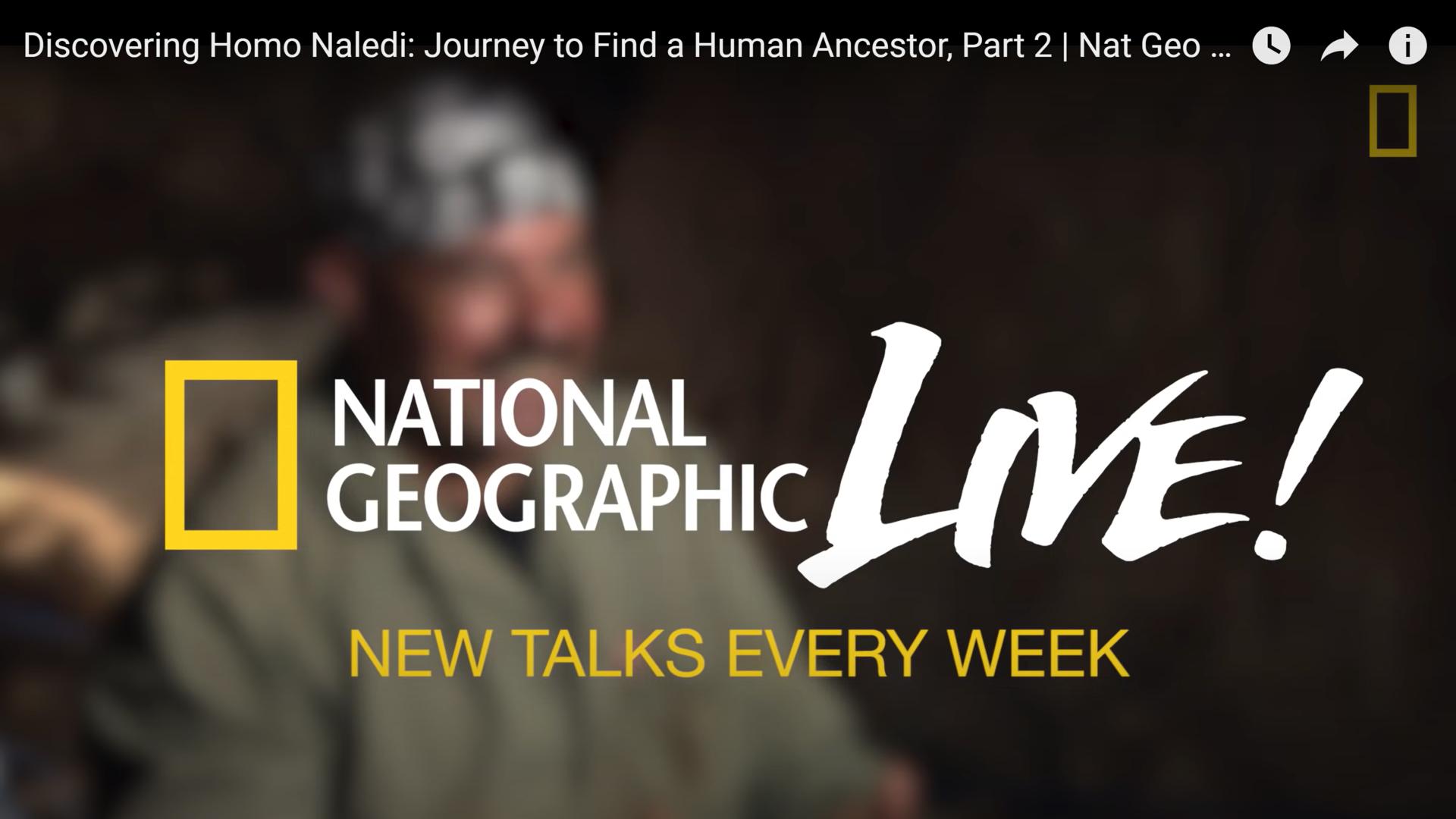 5.1.2 Discovering Homo Naledi Journey to Find a Human Ancestor, Part 2 Nat Geo Live