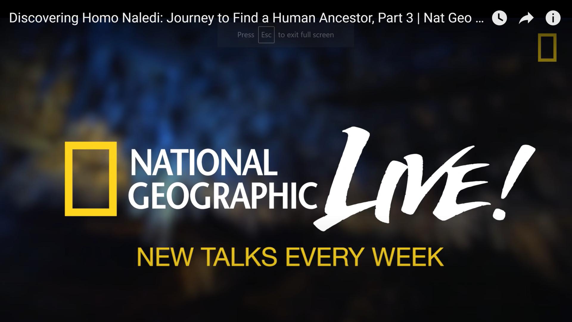 5.1.3 Discovering Homo Naledi Journey to Find a Human Ancestor, Part 3 Nat Geo Live