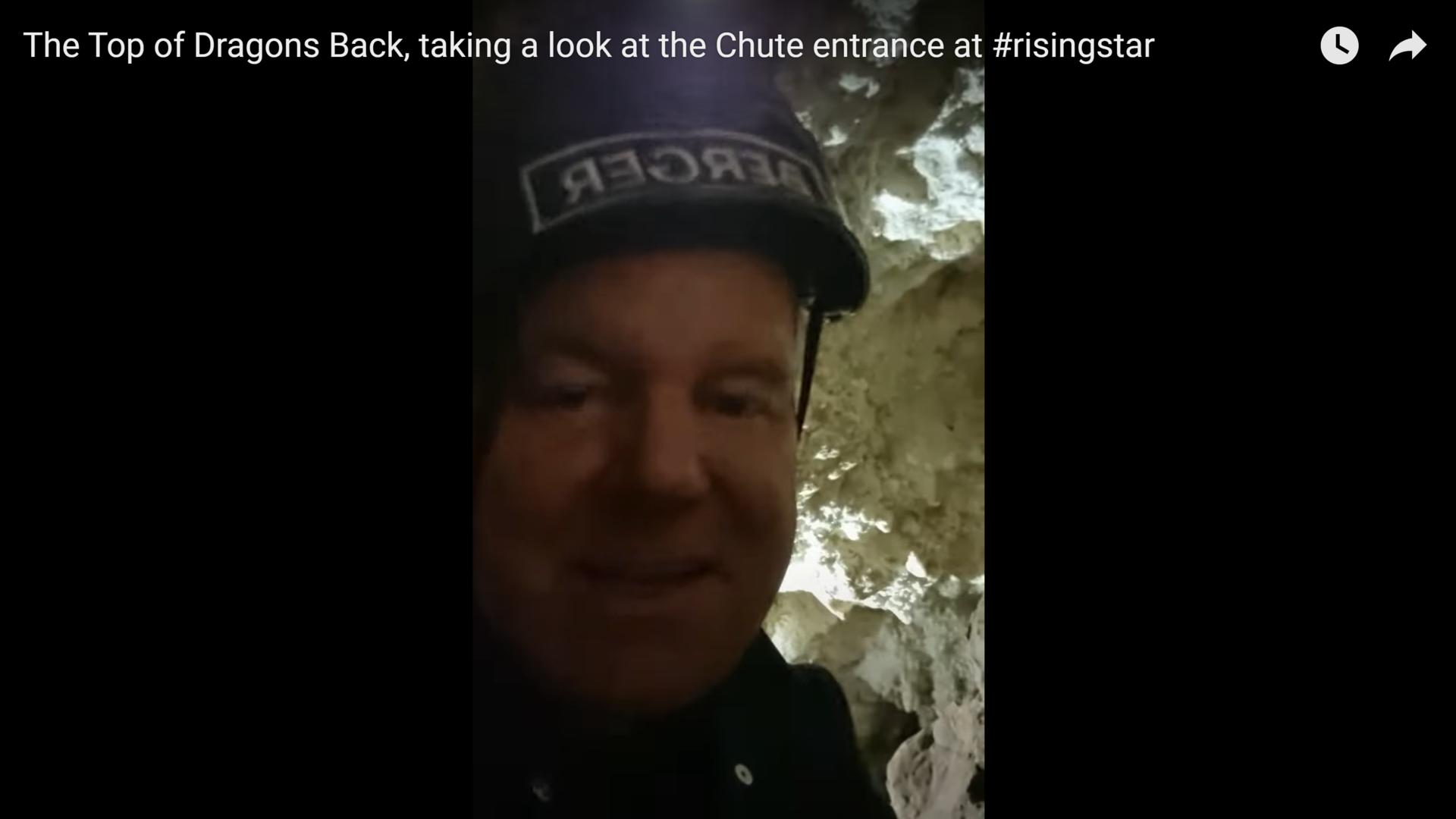 5.2.2 Live from the Rising Star Cave. 2- Dragon’s Back looking into the Chute