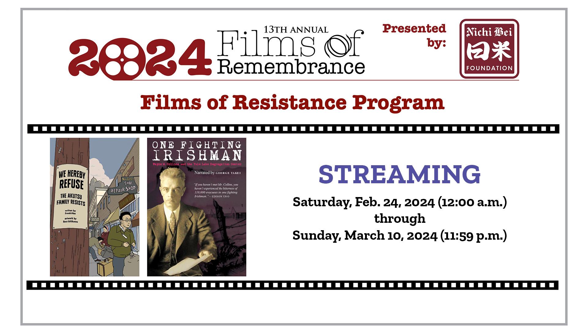 Films of Resistance Streaming