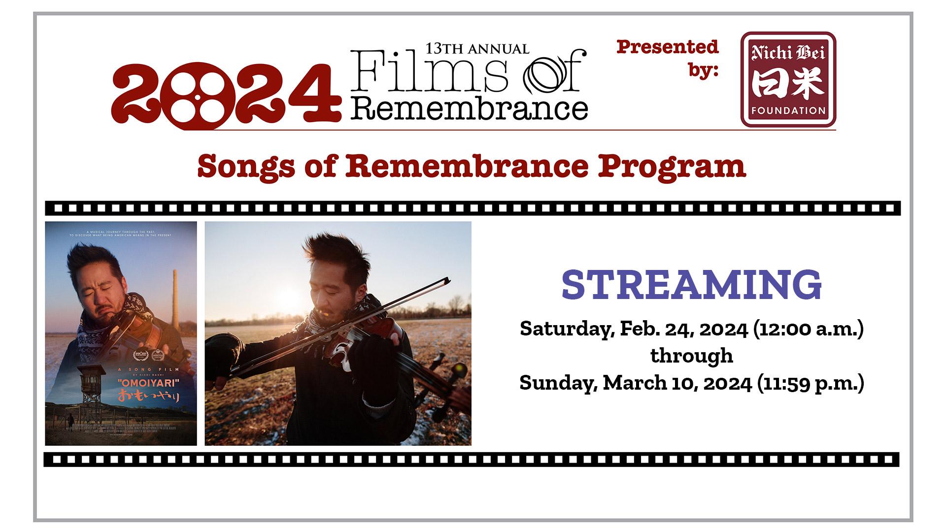 Songs of Remembrance Streaming