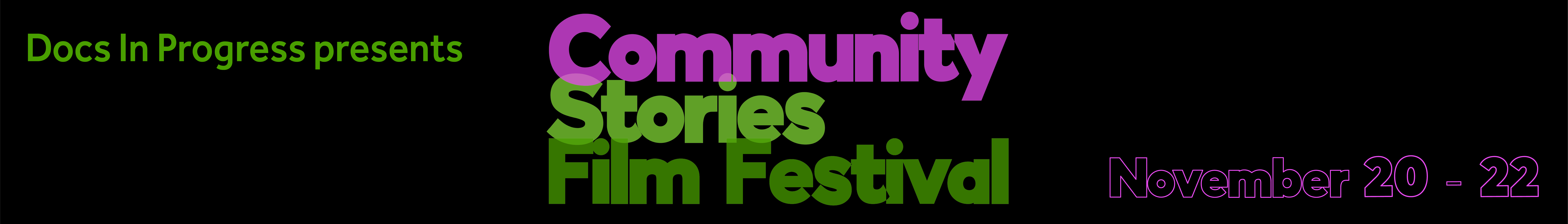 Community Stories Film Festival 2020